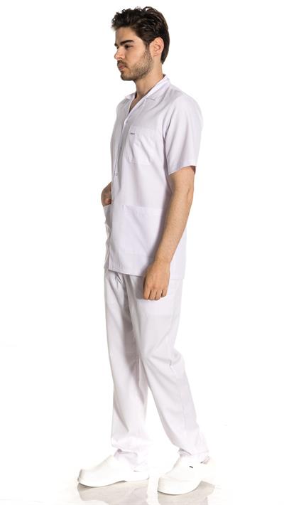 Kısa Boy Kısa Kol Ceket Yaka Alpaka Doktor Önlüğü