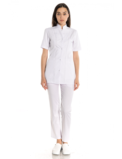 Kısa Boy Kısa Kol Hakim Yaka Alpaka Doktor Önlüğü