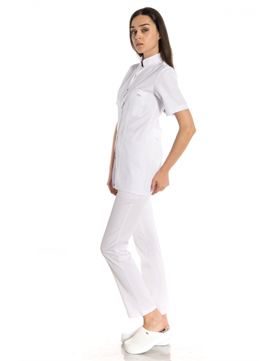 Kısa Boy Kısa Kol Hakim Yaka Alpaka Doktor Önlüğü