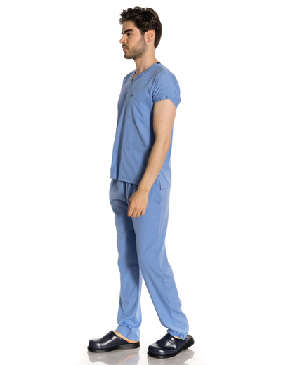 Koyu Mavi Likralı Greys Scrubs Takım