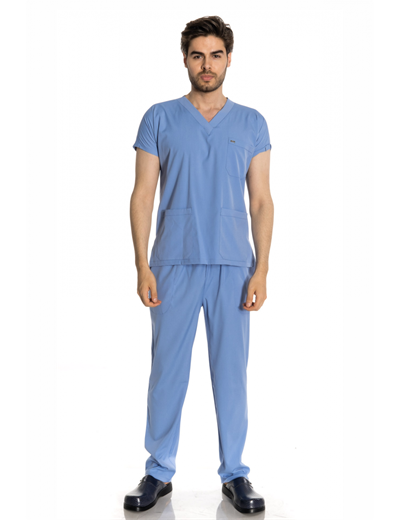 Koyu Mavi Likralı Greys Scrubs Takım