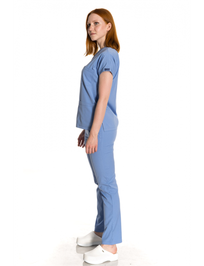 Koyu Mavi Likralı Greys Scrubs Takım