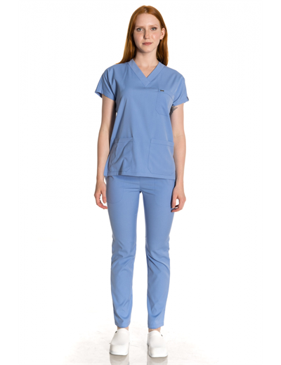 Koyu Mavi Likralı Greys Scrubs Takım