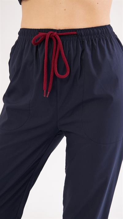 Lacivert Likralı Tek Alt Scrubs 