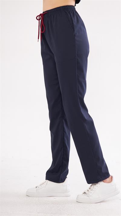 Lacivert Likralı Renkli Tek Pantolon