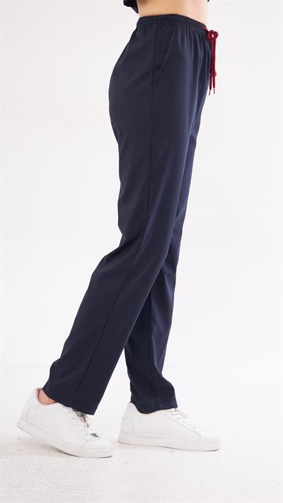 Lacivert Likralı Renkli Tek Pantolon