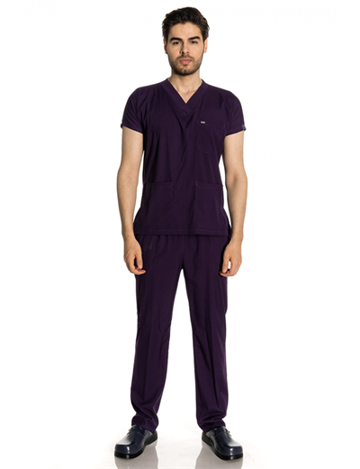 Mürdüm Likralı Renkli Greys Scrubs Takım