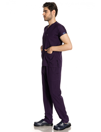 Mürdüm Likralı Renkli Greys Scrubs Takım