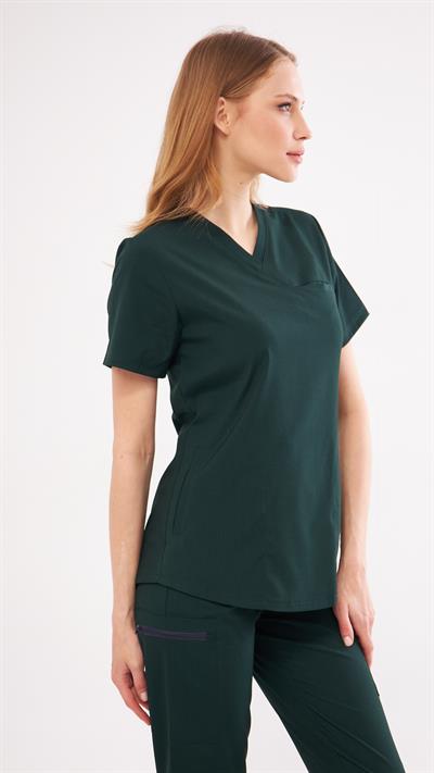 Ördek Likralı Başı Agape T1 Scrubs Üst