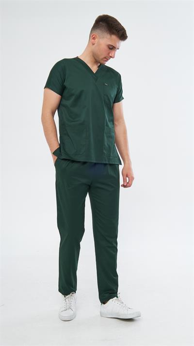 Ördek Başı Likralı Greys Scrubs Takım