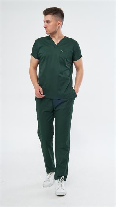 Ördek Başı Likralı Greys Scrubs Takım