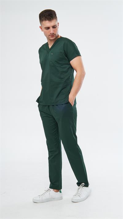 Ördek Başı Likralı Greys Scrubs Takım