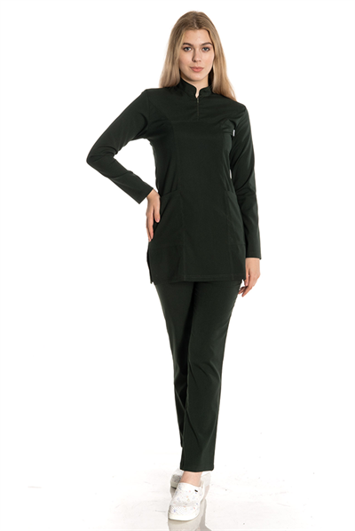 Ördek Başı Likralı Tesettür Scrubs Takım