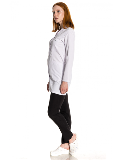 Orta Boy Ceket Yaka Alpaka Doktor Önlüğü