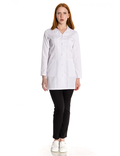 Orta Boy Ceket Yaka Alpaka Doktor Önlüğü