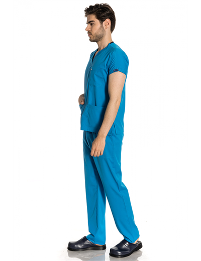 Petrol Yeşili Likralı Greys Scrubs Takım