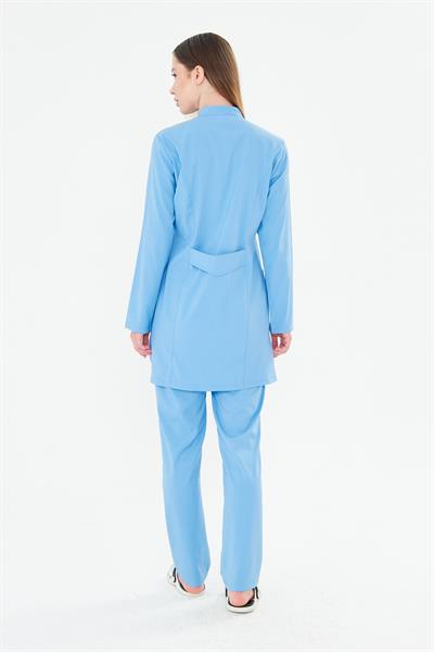 Tıpmod Açık Mavi 15-4225 Likralı Tesettür Scrubs Takım