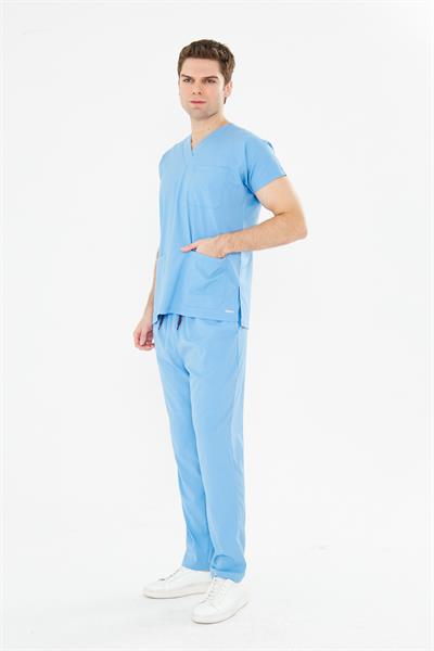 	Tıpmod Açık Mavi 15-4225 Likralı Greys Scrubs Takım
