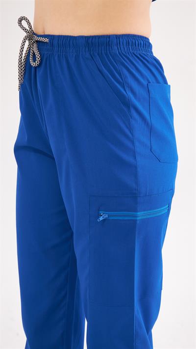 Saks Mavi Likralı Agape T1 Scrubs Takım