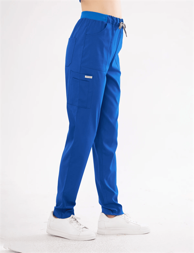 Saks Mavi Likralı Lyra Premium Scrubs Pantolon