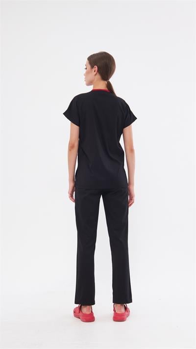 Siyah Likralı Greys Scrubs Takım