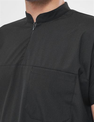 Siyah Likralı Scrubs Takım