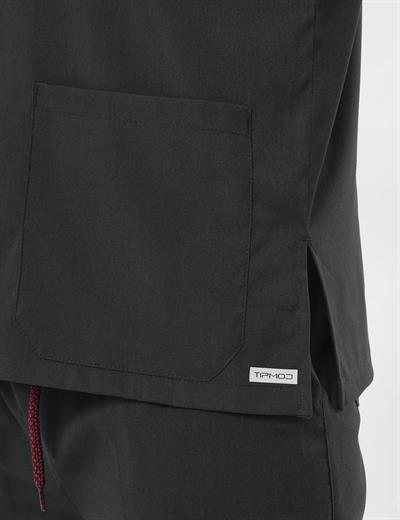 Siyah Likralı Scrubs Takım