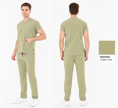 Tıpmod Scrubs | Hemşire Forması Resmî Renkler Tıpmod Gri 17-4402 Likralı Greys Scrubs TakımResmî Renkler