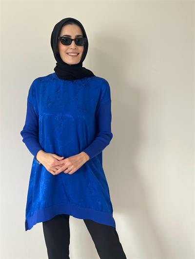 Mia Saksmavi Jakarlı Triko Tunik