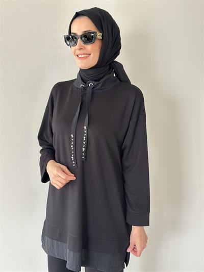 Racheal Siyah Pamuklu Takım 