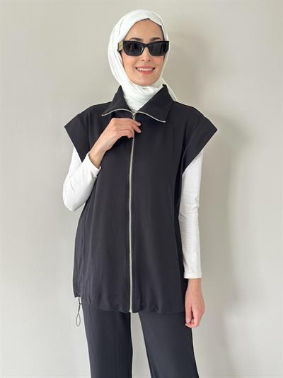 Wola Siyah Yelek Pantolon Modal Takım