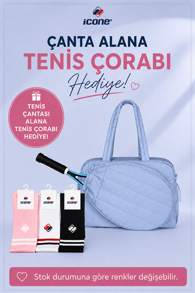 İcone Bag Paraşüt Kumaş Raket Gözlü Tenis Çantası, Spor Çantası Ve Tenis Çantası, Padel Çantası MAVİ
