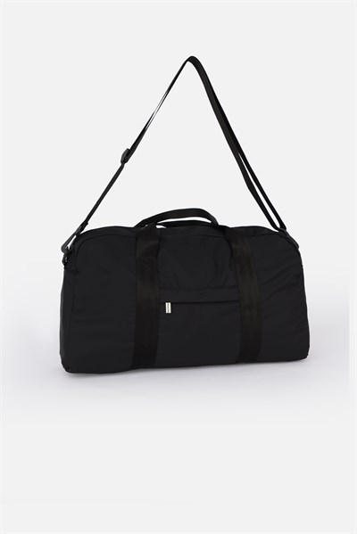 Icone Kadın Paraşüt Kumaş Önü Cepli Unisex Spor Fitness Gym Çantası Siyah