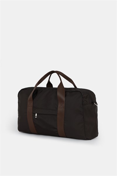 Icone Kadın Paraşüt Kumaş Önü Cepli Unisex Spor Fitness Gym Çantası Kahve