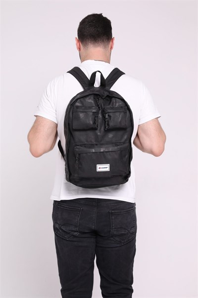 Icone Kamuflaj Baskılı Dört Cepli Sırt Çantası Siyah