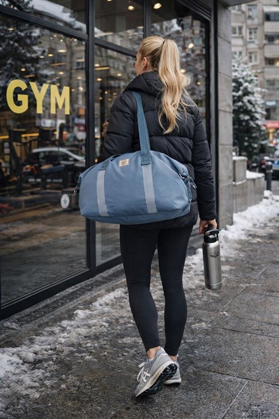 Icone Mat için Fermuar Kapamalı Yoga, Pilates, Fitness ,Gym Spor Çantası Mavi