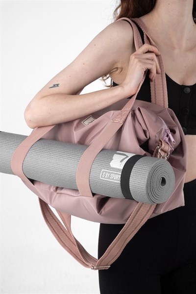 Icone Mat için Fermuar Kapamalı Yoga, Pilates, Fitness ,Gym Spor Çantası Pudra
