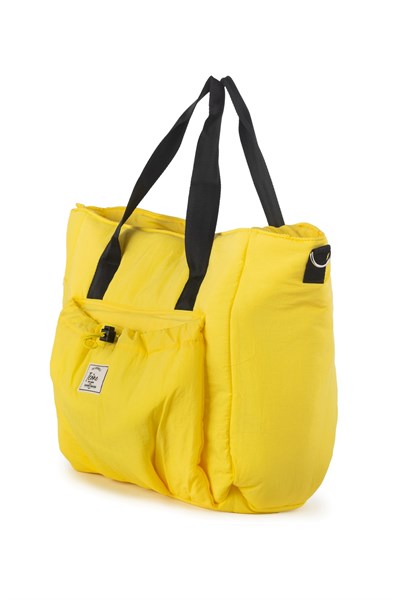 Icone Önü Büzgü Cepli Fermuar Kapamalı Yoga, Pilates, Fitness ,Gym Spor Çantası Sarı