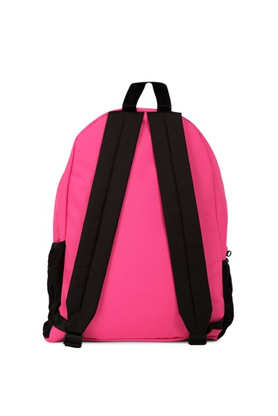 Icone Önü Nakışlı, Laptop Bölmeli Unisex Sırt Çantası, Okul Çantası Pembe