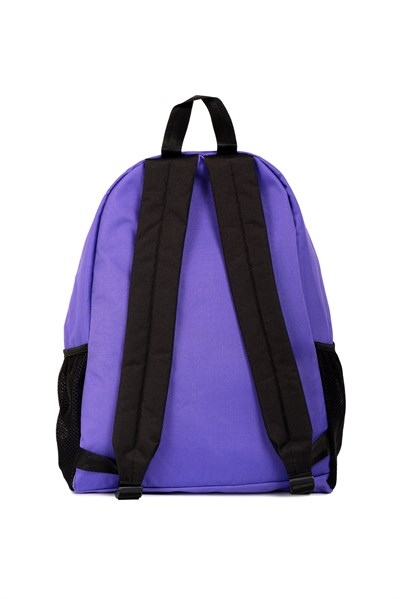 Icone Önü Nakışlı, Laptop Bölmeli Unisex Sırt Çantası, Okul Çantası Mor