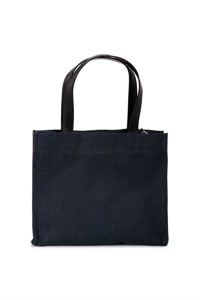 Icone The Icone Bag Paris İşlemeli Tote Kadın Kol Çantası ve Omuz Çantası Lacivert