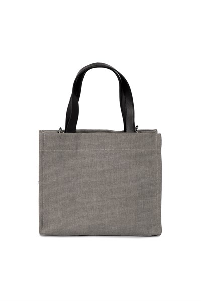 Icone The Icone Bag Paris İşlemeli Tote Kadın Kol Çantası ve Omuz Çantası Gri