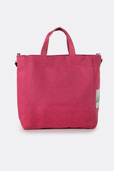 Icone The Icone Bag Paris İşlemeli Tote Kadın Kol Çantası ve Omuz Çantası Pembe