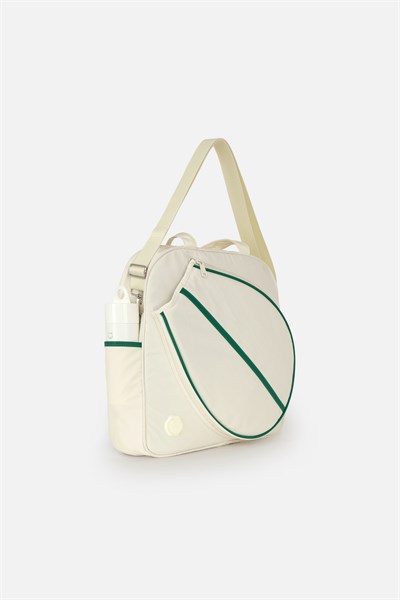 Paraşüt Kumaş Tenis çantası, Raket Cepli Tenis Çantası, Tennis Bag Bej