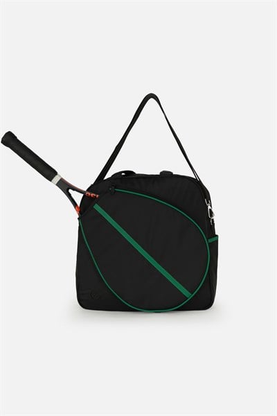 Paraşüt Kumaş Tenis çantası, Raket Cepli Tenis Çantası, Tennis Bag Siyah