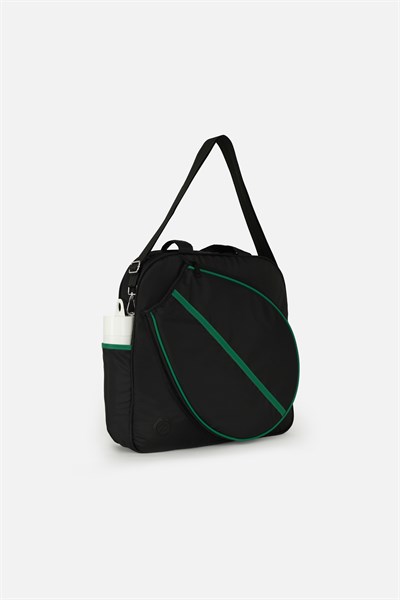 Paraşüt Kumaş Tenis çantası, Raket Cepli Tenis Çantası, Tennis Bag Siyah