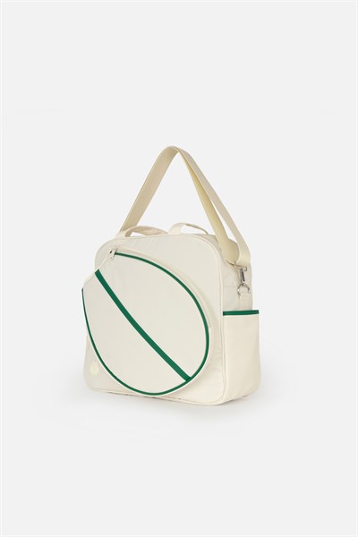 Paraşüt Kumaş Tenis çantası, Raket Cepli Tenis Çantası, Tennis Bag Bej