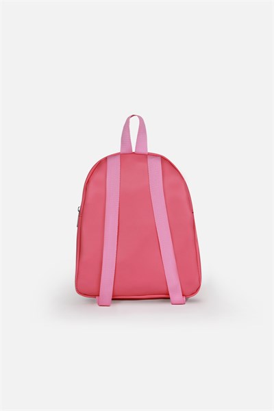 Paraşüt Kumaşlı Çiçek Kapitoneli, Suni Detaylı Sırt Çantası, Pembe Kız Çocuk Sırt Çantası