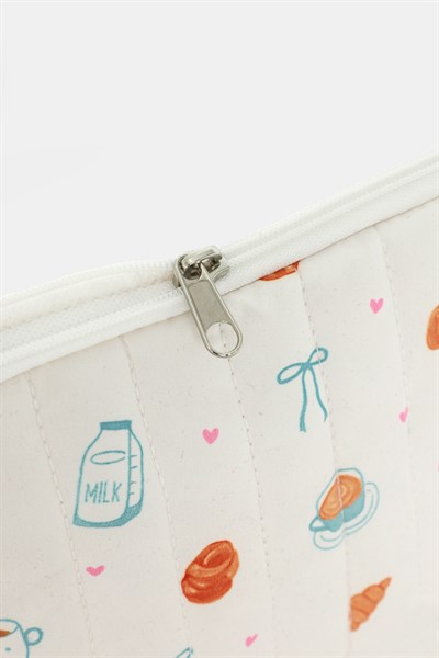 Üçgen Makyaj Çantası Kahve