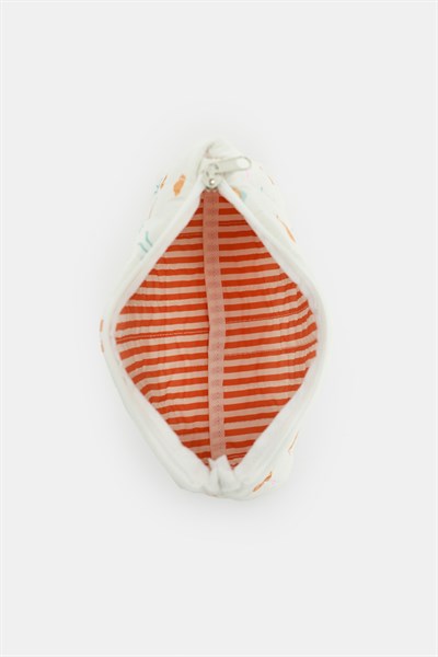 Üçgen Makyaj Çantası Kahve